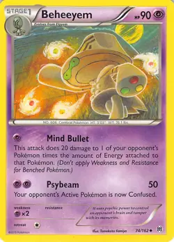 Beheeyem 74/162 Uncommon BREAKthrough Pokemon Lightly Played - Image 1