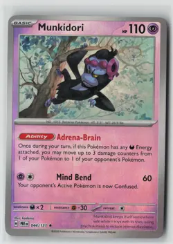 Pokemon Prismatic Evolutions Munkidori (Master Poke Ball Pattern) 044/131 Rare H - Image 1