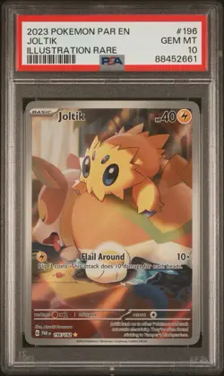 2023 POKEMON PAR EN-PARADOX RIFT ILLUSTRATION RARE #196 JOLTIK PSA 10 - Image 1