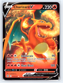 2022 Pokemon Brilliant Stars Charizard V Ultra Rare 017/172 NM - Image 1
