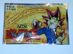 1996 YuGiOh Staks Collectible Magnets Factory Sealed Pack 4 Stars 1 Mega MIP - Image 1