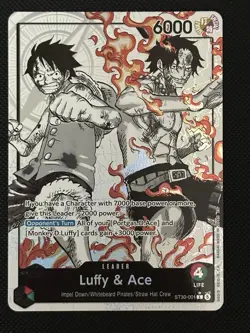 ST30-001 Luffy & Ace Alt Art Leader (Parallel) English One Piece TCG - Image 1