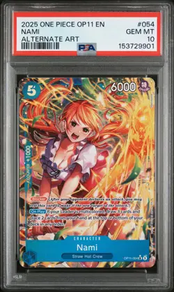 2025 One Piece Op11-A Fist Of Divine Speed #054 Nami PSA10 - Image 1