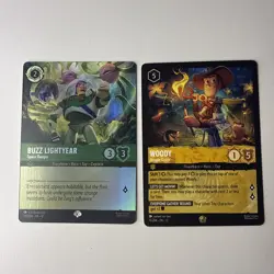 Disney Lorcana Wilds Unknown - Buzz Epic #211, Woody Legendary #15 Lot Of 2 - Image 1