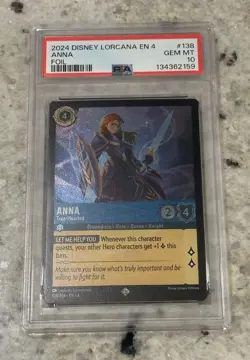 2024 Disney Lorcana #138 Anna-True-Hearted Fabled Cold Foil PSA 10 - Image 1
