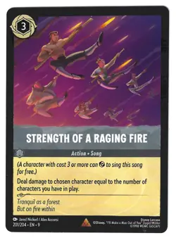 Strength of a Raging Fire #201/204 Disney Lorcana - Fabled RARE NM - Image 1