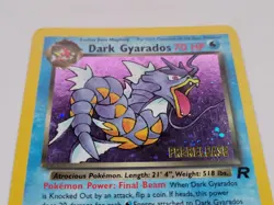 Dark Gyarados 8/82 Holo Team Rocket Prerelease Promo Pokemon Card - LP - Image 2