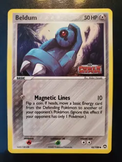 Beldum 45/108 Reverse Holo Stamp Pokemon TCG Card EX Power Keepers Very LP-NM - Image 2