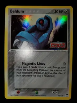 Beldum 45/108 Reverse Holo Stamp Pokemon TCG Card EX Power Keepers Very LP-NM - Image 3