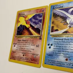 Moltress Articuno Zapdos 21 22 23 Black Star Promo 3 Cards Lot AOKI Error LP - Image 5