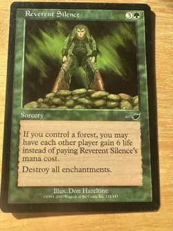Magic the Gathering Reverent Silence Nemesis x1 MTG Free Shipping! - Image 1