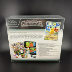 Pokemon TCG Paldea Evolved Pokemon Center ETB Factory Sealed w/ Protector Case - Image 2