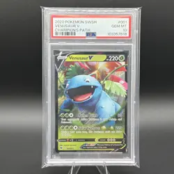 2020 Pokemon Venusaur V 001/073 Champions Path Holo PSA 10 GEM MINT - Image 1