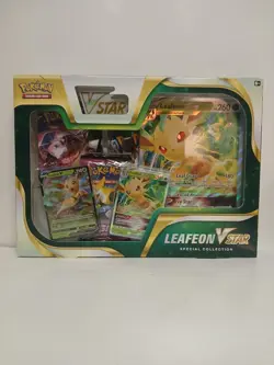 NEW Pokemon TCG Leafeon VStar Special Collection Box Sealed - Image 1