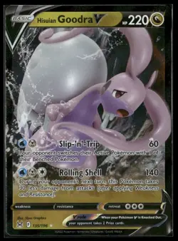 Hisuian Goodra V 135/196 Lost Origin Pokemon TCG Ultra Rare - Image 1