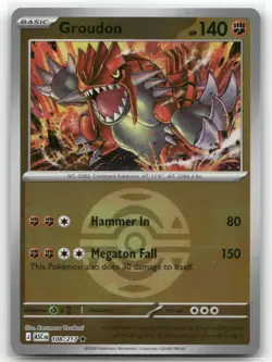 Groudon 108/217 Dusk Ball Reverse Holo Ascended Heroes Pokemon TCG - Image 1