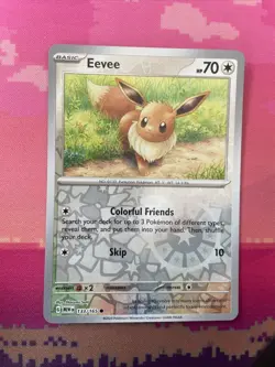 Pokemon Card Eevee Pokemon 151 Reverse Holo 133/165 Near Mint - Image 1