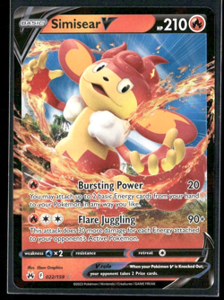 Simisear V 022/159 Crown Zenith Pokemon TCG Ultra Rare - Image 1