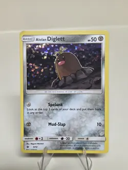 Pokemon TCG Alolan Diglett McDonalds Promos 9/12 Holo Promo LP - Image 1