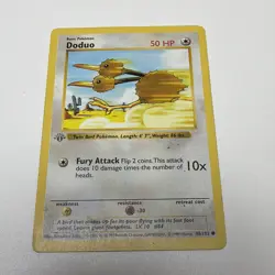 1999 Pokemon Base Set 1st Edition Shadowless Dodou 48/102 Common LP WOTC Wizards - Image 1