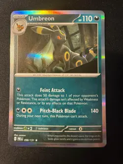 Umbreon 059/131 Holo Rare Prismatic Evolutions Pokemon Holo Near Mint - Image 1