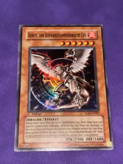 Yu-Gi-Oh Horus, der Schwarzflammendrache LV6 Super Rare SOD-DE007 Deutsch 1st - Image 1