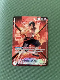 OP16-001 Portgas.D.Ace Leader Alt Art The Time Of Battle One Piece TCG English - Image 1