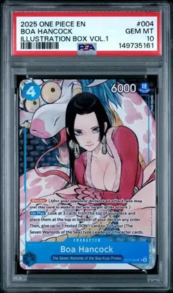2025 ONE PIECE PROMOS ENGLISH BOA HANCOCK ILLUSTRATION BOX VOLUME 1 PSA 10 - Image 1
