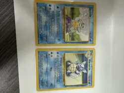 Pokemon TCG Base Set Squirtle 63/102 & Wartortle 42/102 Cards 1999 - Image 1