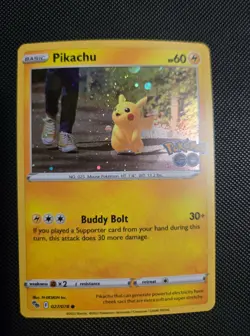 Pokemon Pikachu TCG Holo Rare Card Pokemon Go Promo 027/078 - Image 1