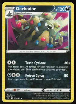 Garbodor 111/185 Rare Vivid Voltage Pokemon Near Mint - Image 1