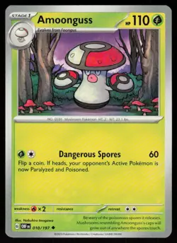 Amoonguss 010/197 Uncommon Obsidian Flames Pokemon Near Mint - Image 1