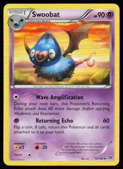 Swoobat 72/162 Uncommon BREAKthrough Pokemon Near Mint - Image 1