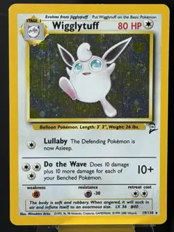 SWIRL 🌀 Pokemon TCG - Wigglytuff 19/130 Holo Rare Base Set 2 WOTC LP - Image 4