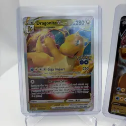 Dragonite V & Dragonite VSTAR SWSH236 SWSH235 Black Star Promo Pokemon GO - Image 2