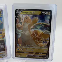 Dragonite V & Dragonite VSTAR SWSH236 SWSH235 Black Star Promo Pokemon GO - Image 3