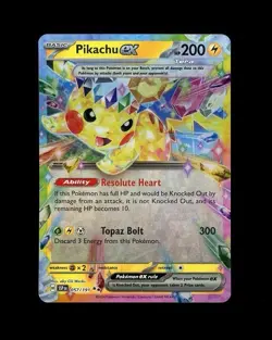 2024 Pokemon SURGING SPARKS PIKACHU EX FULL ART HOLO 57/191 DOUBLE RARE NM! - Image 1
