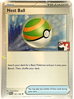 NEST BALL 181/198 SCARLET & VIOLET POKEMON COSMO HOLO PLAY STAMP NM/M - Image 1