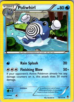 Poliwhirl Furious Fists 16/111 Uncommon Pokemon Near Mint - Image 1