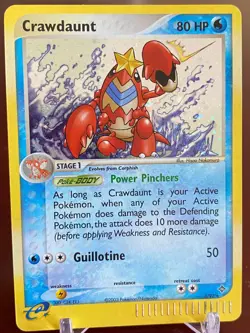 Pokemon Crawdaunt 3/97 ex Dragon Holo LP/MP - Image 1
