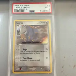 2006 POKEMON POP SERIES 2 TAUROS #5/17 BLACK STAR PROMO HOLO FOIL PSA 9 E2 - Image 1