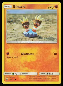 Binacle 66/131 Common Forbidden Light Pokemon Near Mint - Image 1