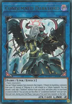 Yugioh! LP Condemned Darklord - DUOV-EN006 - Ultra Rare - 1st Edition Lightly Pl - Image 1