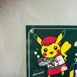 (NM) Pikachu Sticker 20th Anniversary Pokemon Cafe Pokemon Card Japanese 2018 - Image 2
