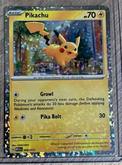 McDonald’s 2023 Pokemon Holo Pikachu 006/015 Card - Image 1
