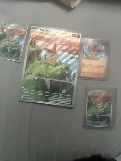4 victini cards 3 promos and one JP from black bolt white flare - Image 1