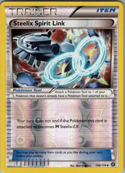 Steelix Spirit Link 106/114 Uncommon - Pokemon XY: Steam Siege - Reverse Holo NM - Image 1