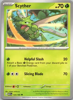 Scyther 123/165 Uncommon 151 Pokemon Near Mint - Image 1