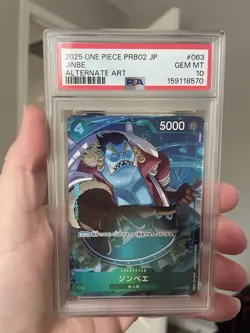 2025 ONE PIECE JAPANESE PRB02-PREMIUM BOOSTER ALTERNATE ART #063 JINBE PSA 10 - Image 1