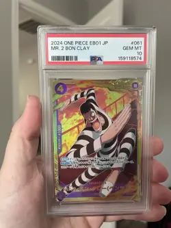 2024 One Piece Japanese MR. 2 BOM CLAY Memorial Collection EB01 #061 PSA 10 - Image 1